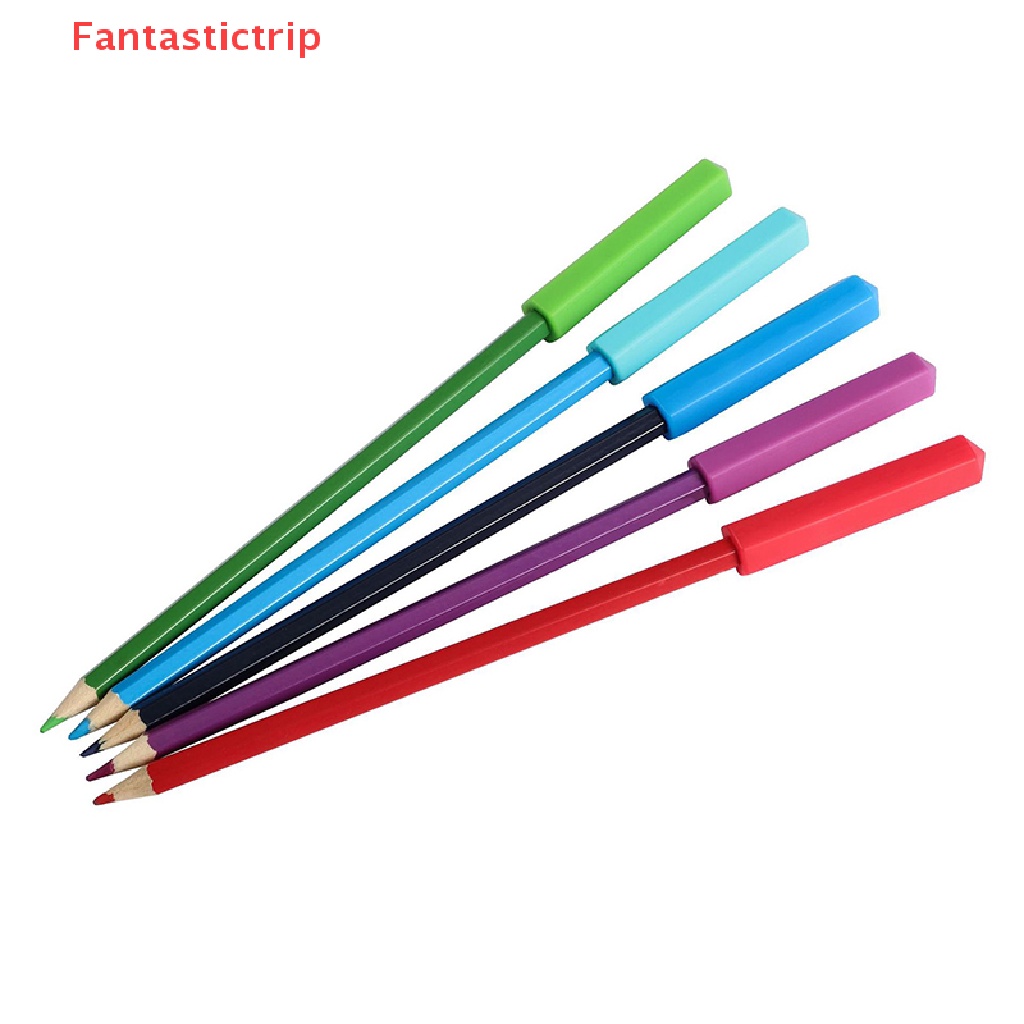[Fantastictrip] 1 Cây Bút Chì Đồ Chơi Gặm Nướu Bằng Silicon Có Nắp Cảm Biến Mới