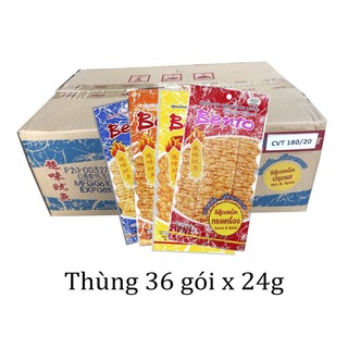 Thùng 36 Gó Snack Mực Bento Thái Lan 24gr Đủ Vị