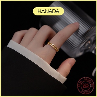 Nhẫn Bạc 925 Hanada Vương Miệng 2 Chiếc Đôi L0559 N6