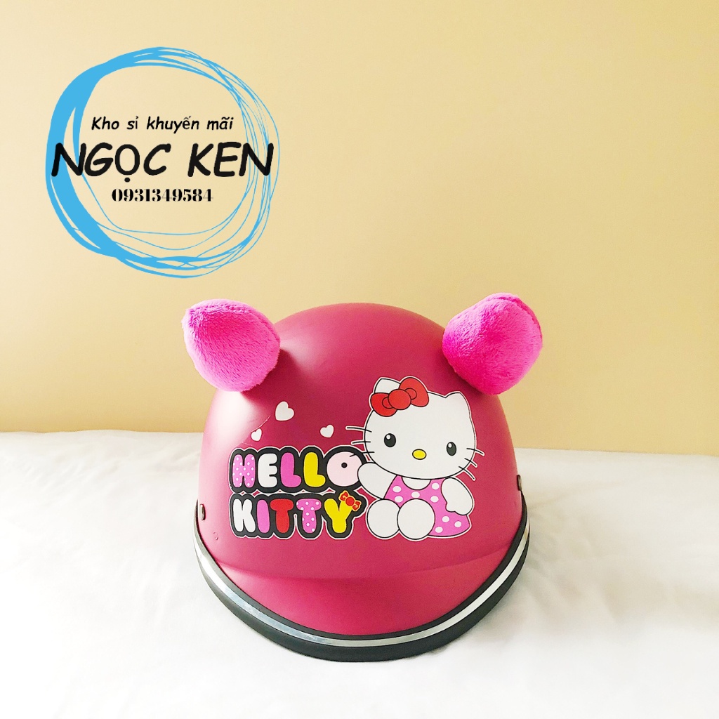 Mũ bảo hiểm nửa đầu siêu nhẹ họa tiết dễ thương, đáng yêu cho bé – Ngọc Ken Shop