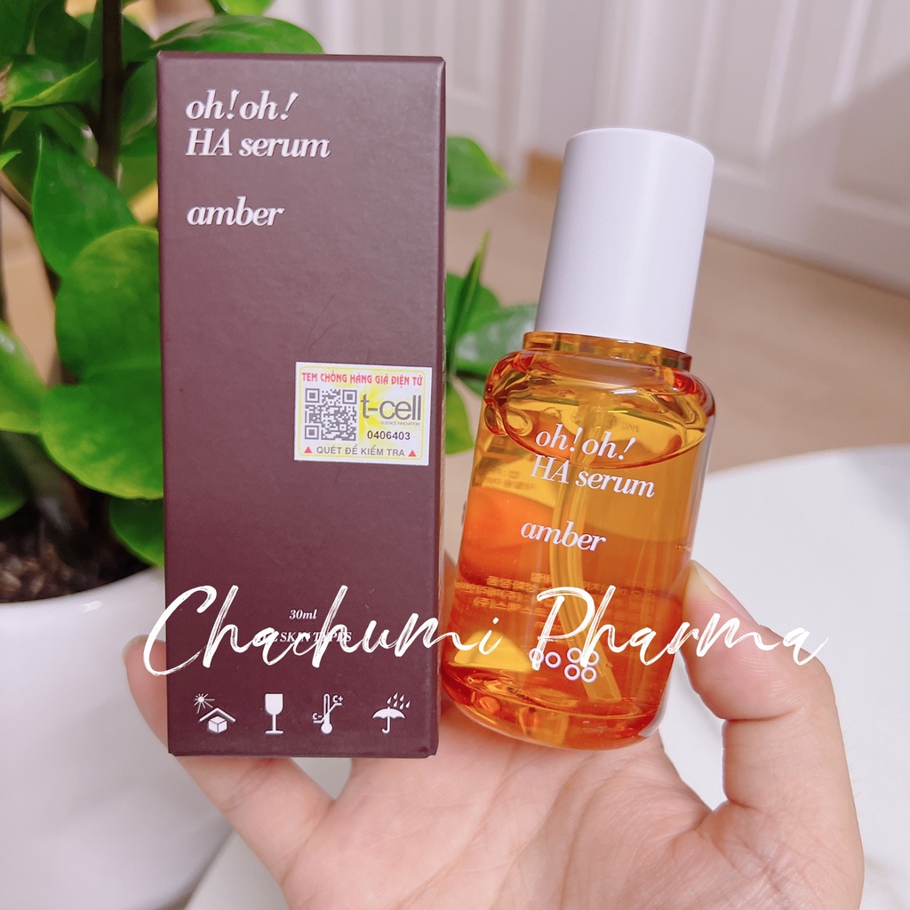 Tinh Chất Dưỡng Ẩm Chuyên Sâu oh!oh! HA Serum: amber 30ml