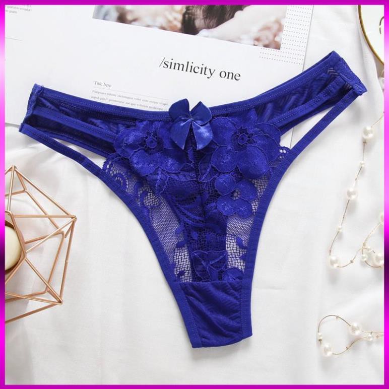 [ Free Ship ] Quần lót lọt khe nữ  quần lọt khe phối nơ sexy quai dây LK02