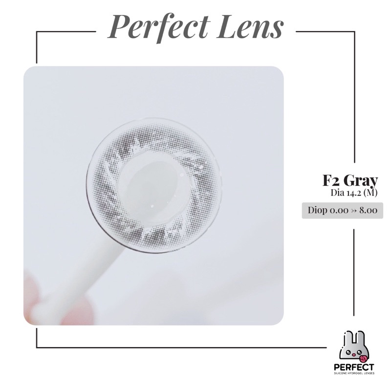 Lens Mắt , Kính Áp Tròng F2 GRAY Có Độ Cận và Không Độ , DIA 14.2 , Cho Mắt Nhạy Cảm Giá Sale