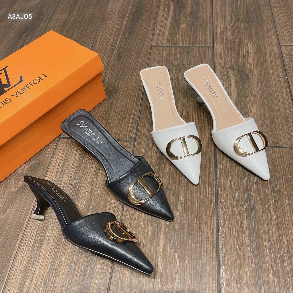 Sục Mũi Nhọn CD Gót Nhọn 5 Phân Chất Da Siêu Đẹp