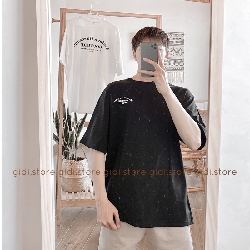 Áo phông tay lỡ COUTURE Nam Nữ Unisex ❤ áo phông trơn OVERIZE form rộng vải thun tici