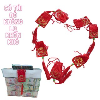 Túi gấm đỏ may mắn bình an