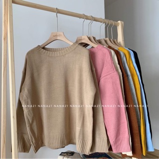 Áo len cổ tròn chất dày dặn