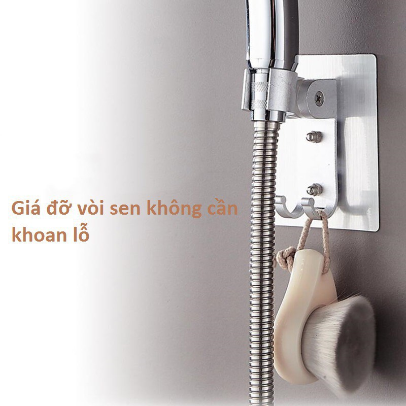 Giá đỡ vòi hoa sen bằng hợp kim nhôm [ không cần khoan đục ], siêu dính chắc chắn vĩnh viễn