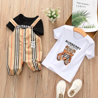 # Bộ Áo Sơ Mi Ngắn Tay + Quần Yếm Cho Bé Trai