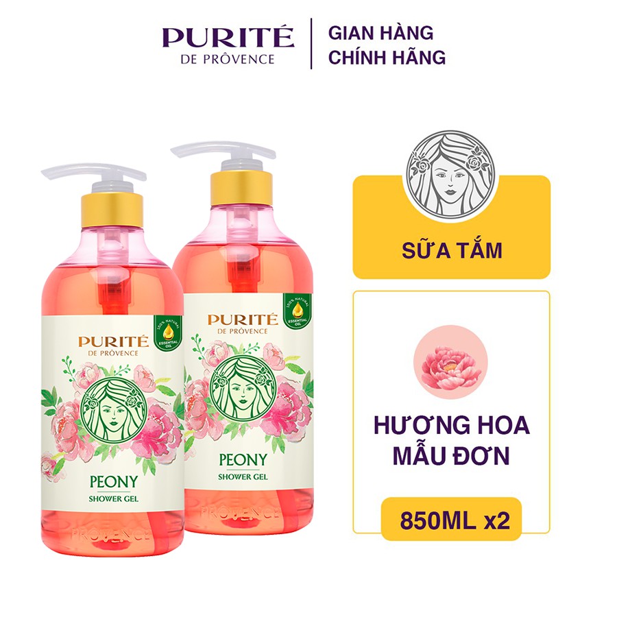 Combo 2 Sữa Tắm Hoa Mẫu Đơn Purité 850ml | BigBuy360 - bigbuy360.vn