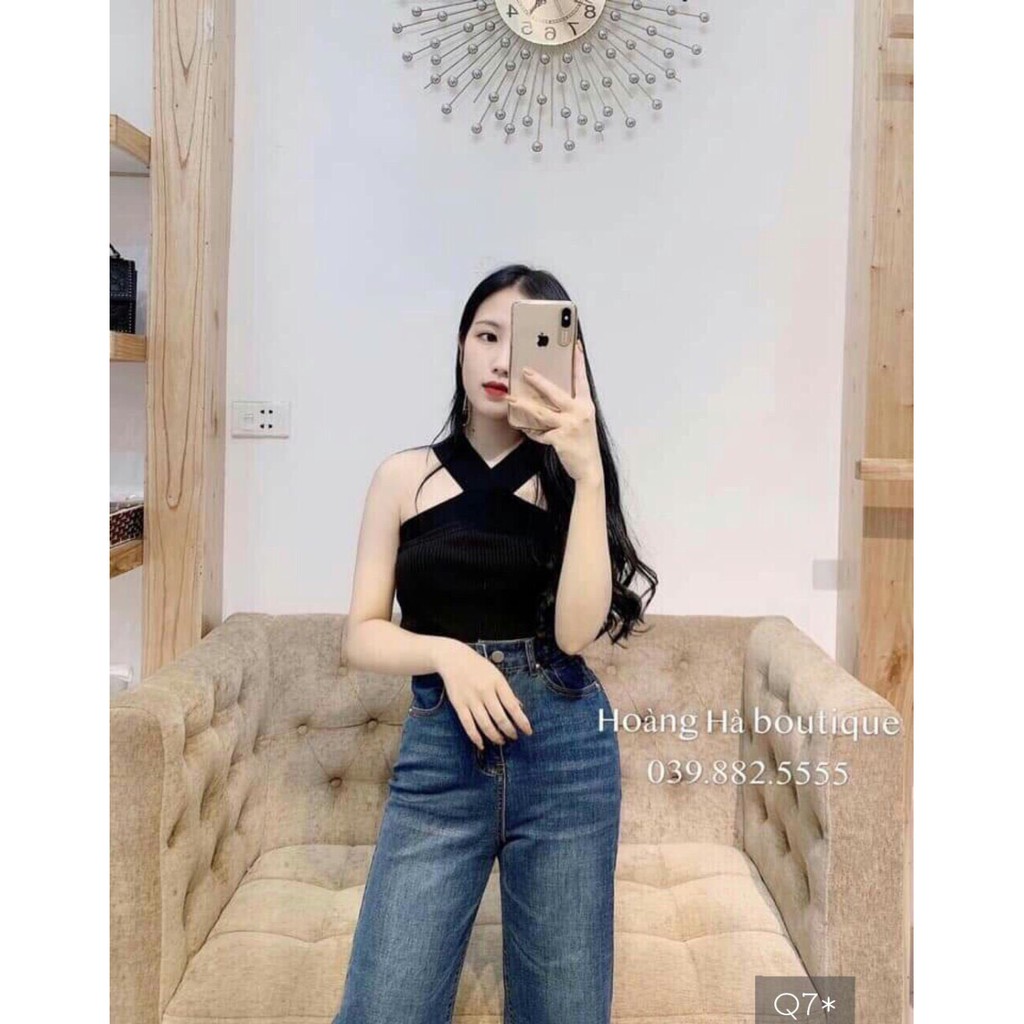 Áo yếm xéo cổ sexy chất bozip thun mịn êm đủ màu hot hit