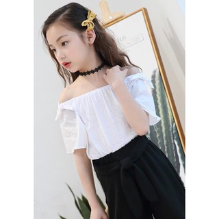 (xả) (thanh lý) Áo rớt vai bé gái(Sz: 110-160)
