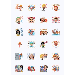 Bộ 24 sticker One Piece ngộ nghĩnh - LLD062