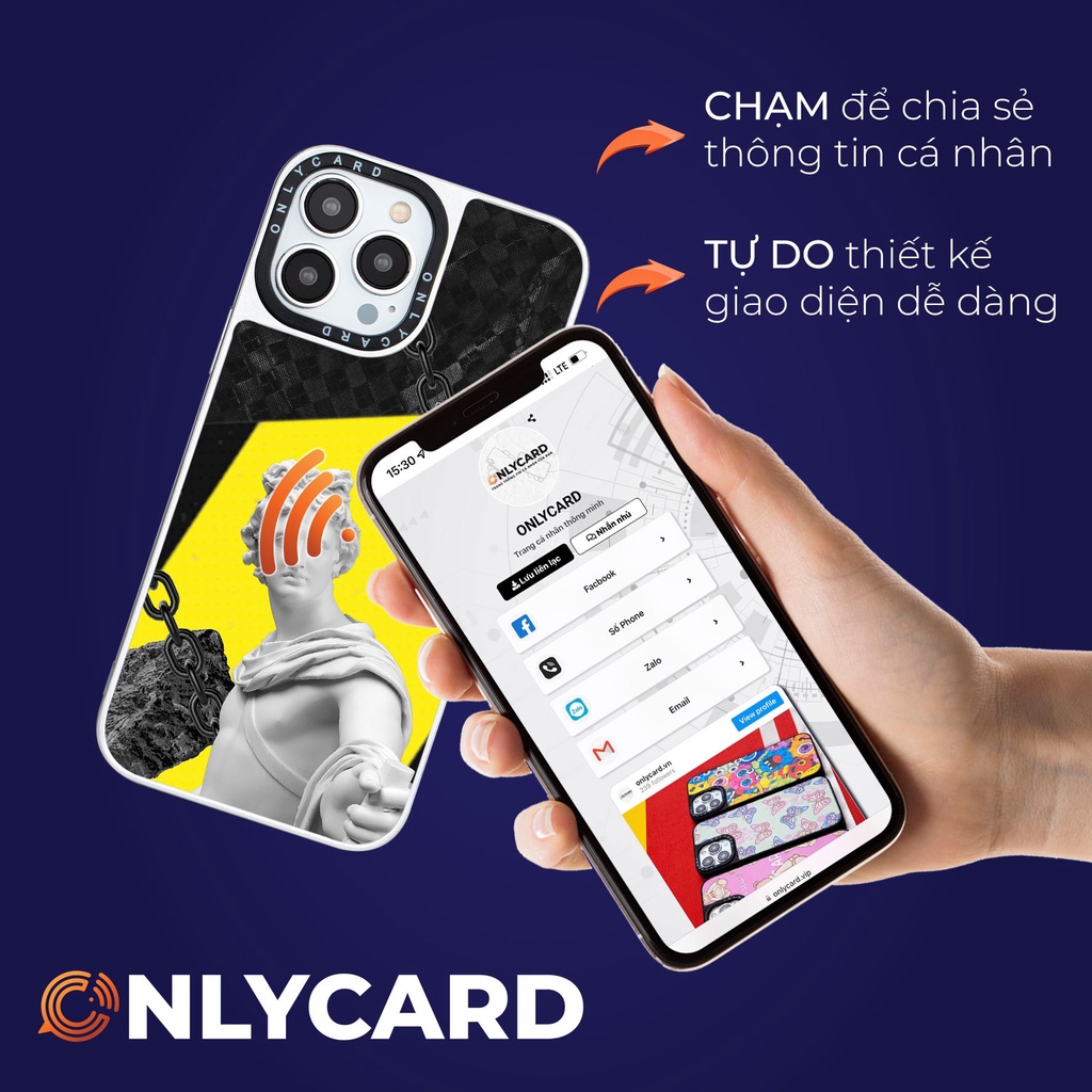 Ốp lưng thông minh ONLYCARD_David_17/Dành cho các dòng IPhone 7/7plus/8/8plus/x/xr/xs/11/12/13/14/pro/promax