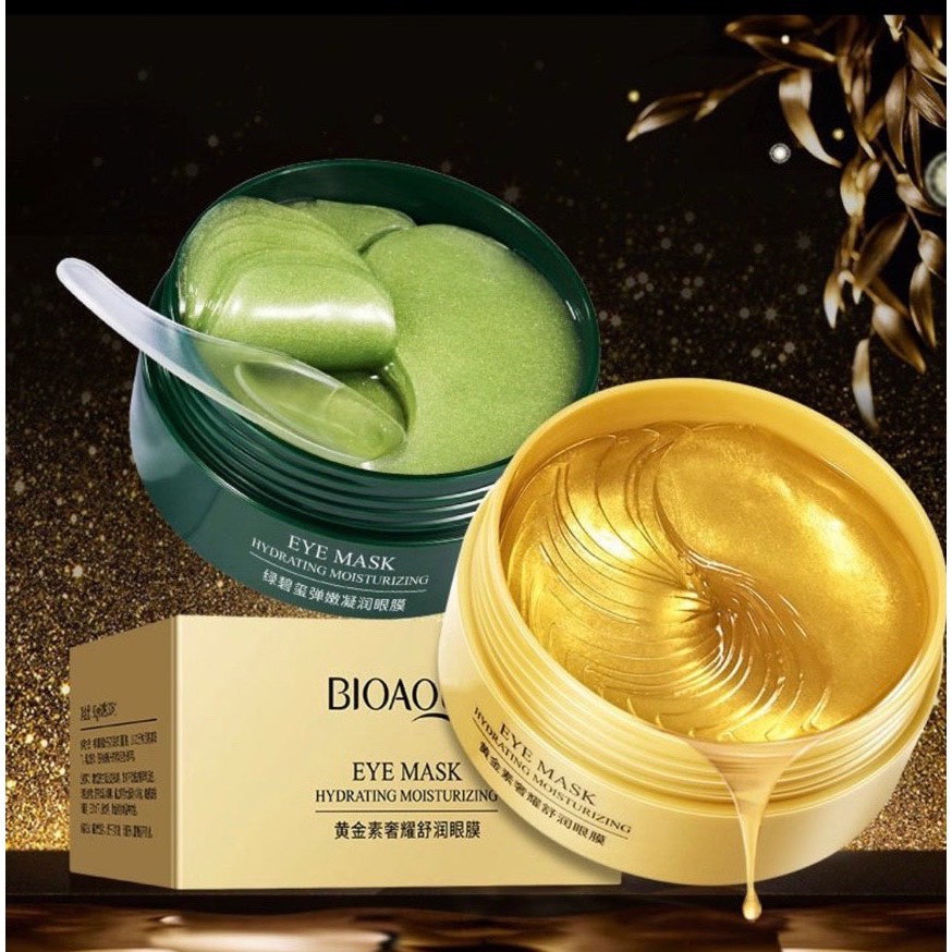(Hộp 60 Miếng ) Mặt Nạ Mắt 24k BIOQUA - Ngừa Thâm Mắt , Bọng Mắt , Xóa Nếp Nhăn