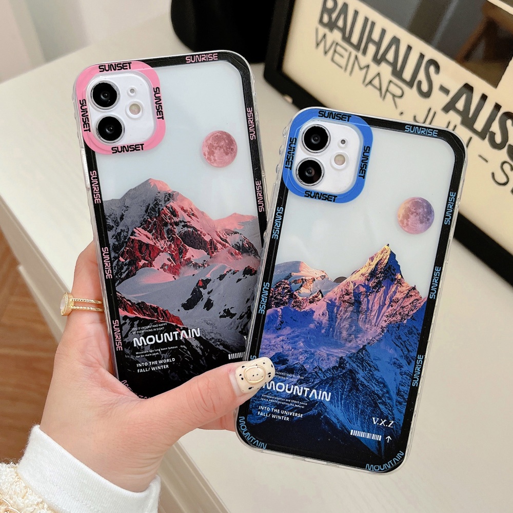 Ốp Điện Thoại Silicon Mềm Trong Suốt Hình Phong Cảnh Cho iPhone 11 13 12 Pro MAX X XS MAX XR 7 8 Plus 7 8 SE2020
