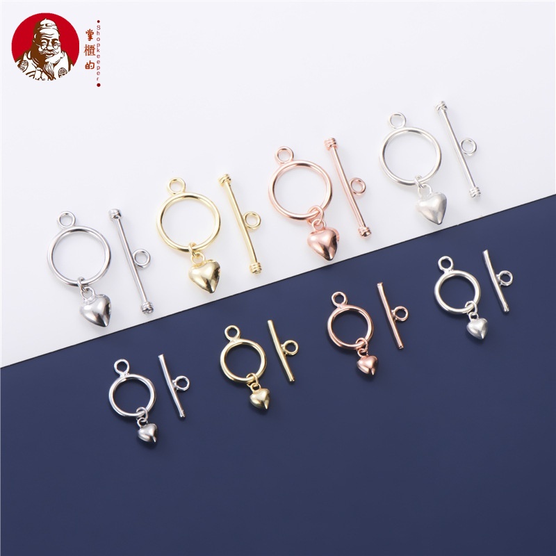 Khóa Cài Vòng Tay / Dây Chuyền Bằng Bạc S925 Đính Hạt Ngọc Trai DIY