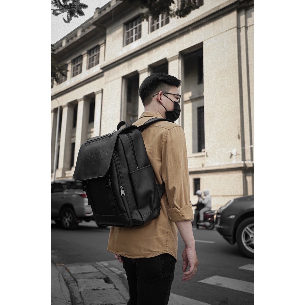 Balo DaThời Trang Chất Liệu Da PU Cao Cấp Có Ngăn Laptop Riêng