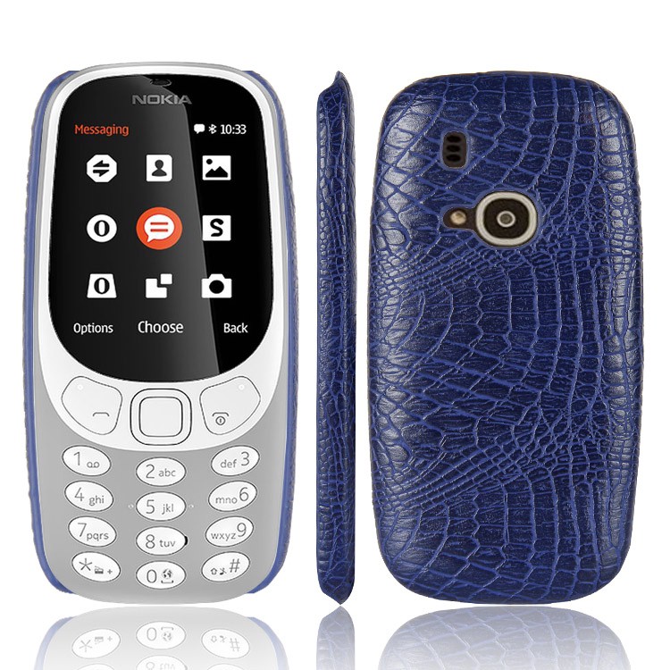 Ốp điện thoại da PU họa tiết vân cá sấu cho Nokia 3310