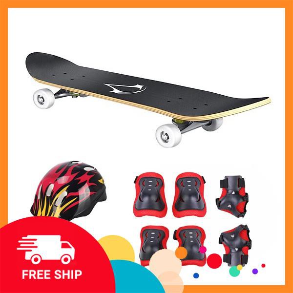 Combo Ván trượt cỡ lớn Skateboard + Bộ bảo hộ