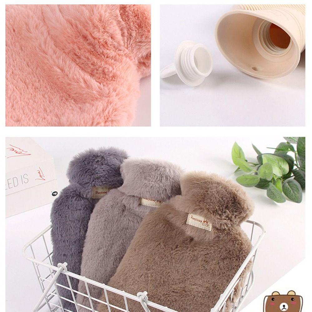 .Túi Chườm Nước Nóng Bằng Cao Su Nhung Họa Tiết Hoạt Hình 2000ml