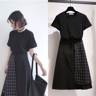 Sét Áo+Chân váy cách điệu phong cách