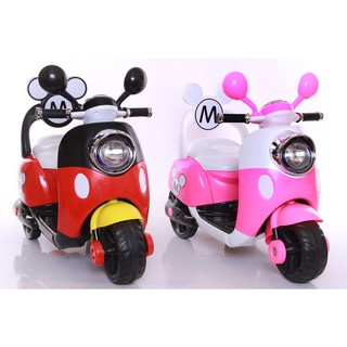 [Shopee siêu rẻ] Xe máy điện Vespa Mickey (có nhạc + đèn + còi)