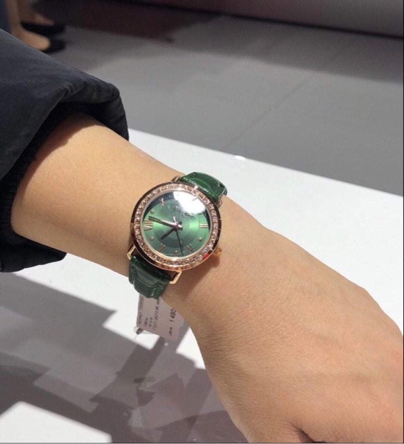 ĐỒNG HỒ NỮ SUNLIGHT DÂY DA XANH