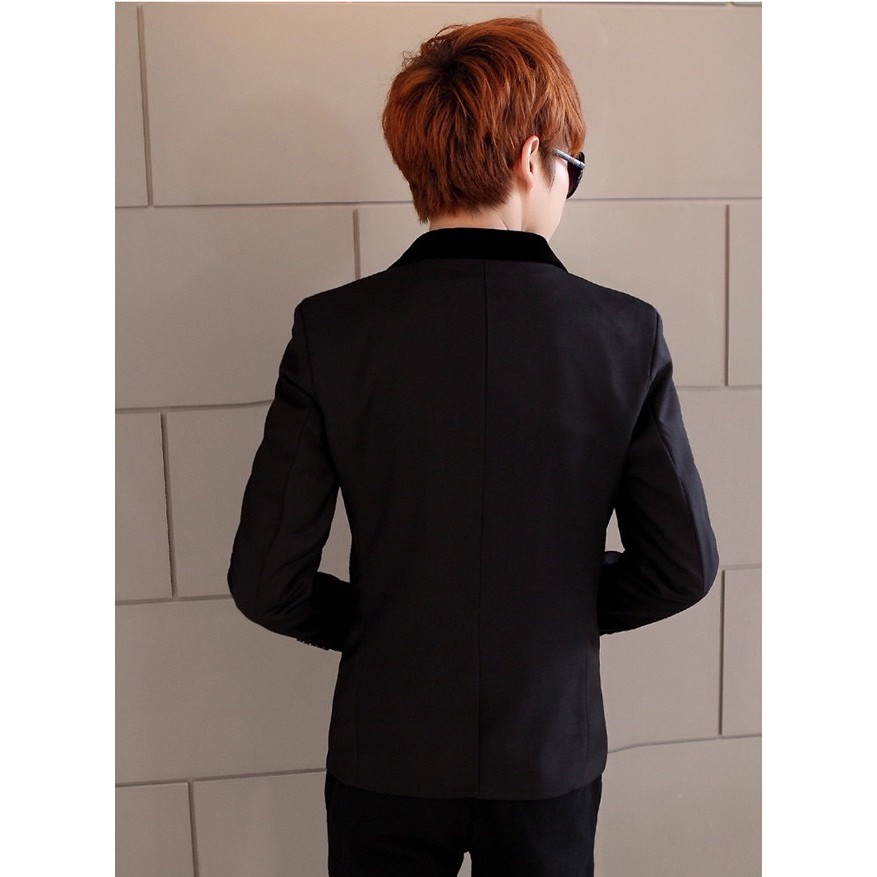 Áo vest nam phối nhung cá tính – 0030AK