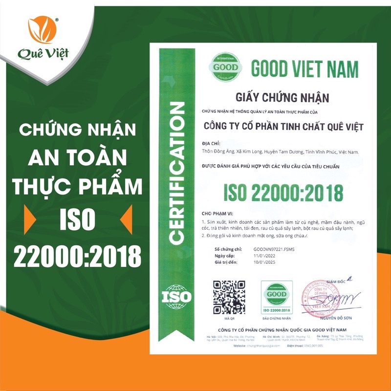 Trà thảo mộc Quê Việt - Thanh nhiệt, giảm căng thẳng mệt mỏi, nguyên liệu hữu cơ - hộp 600g