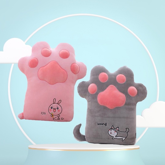 Gấu Bông Bàn Chân Mèo Siêu Dễ Thương Size 50CM Màu Hồng - Diabrand