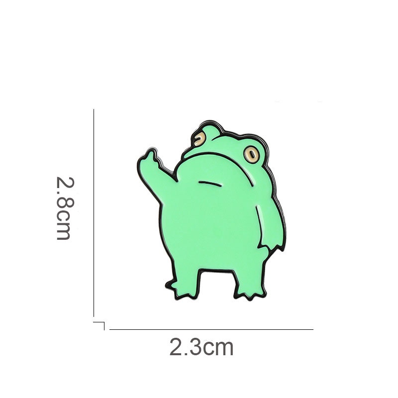 Trâm cài áo hình chú ếch xanh hoạt hình sáng tạo dễ thương