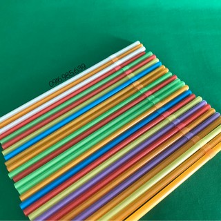 20 bịch ống hút cong màu