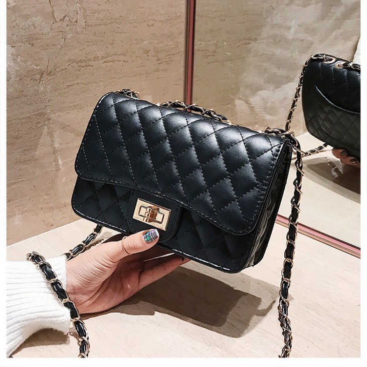 {Hot Trend} Túi xách nữ đeo chéo ô trám nắp xoay da PU cao cấp thời trang Hàn Quốc TX21 túi đeo vai | BigBuy360 - bigbuy360.vn