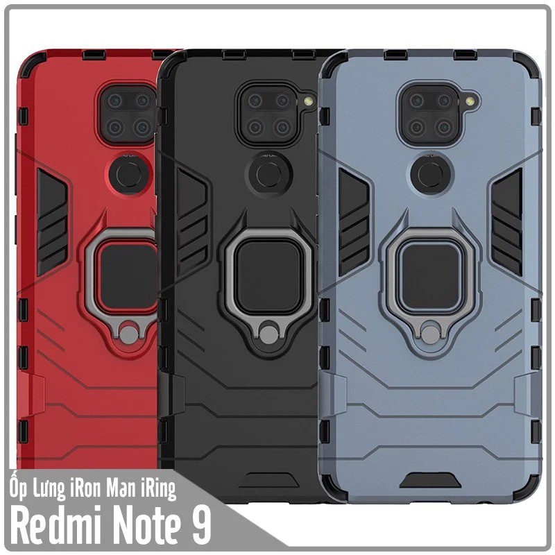 Ốp lưng Xiaomi Redmi Note 9 - Redmi 10X iRON - MAN IRING Nhựa PC cứng viền dẻo chống sốc