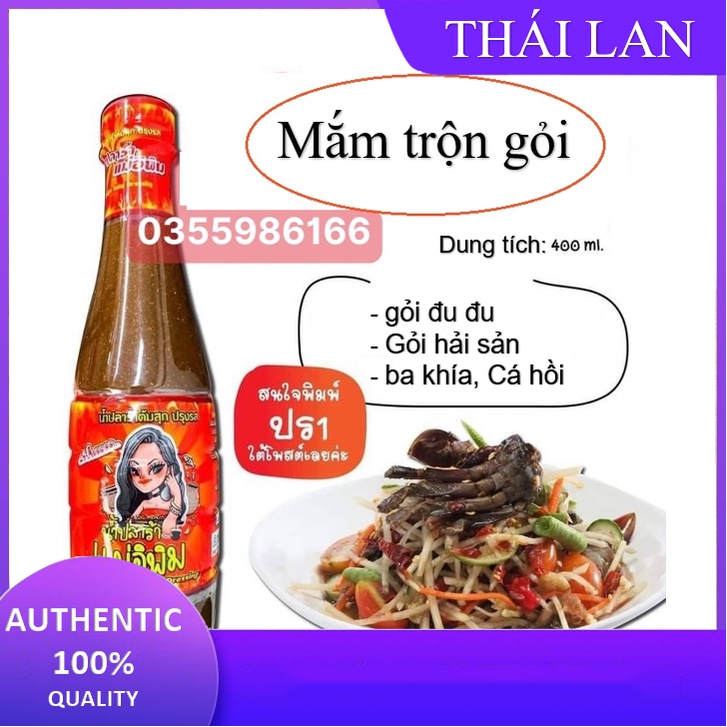Mắm trộn gỏi đu đủ ⚡LOẠI NGON NHẤT⚡ gia vị làm món ba khía thái lan hiệu cô gái