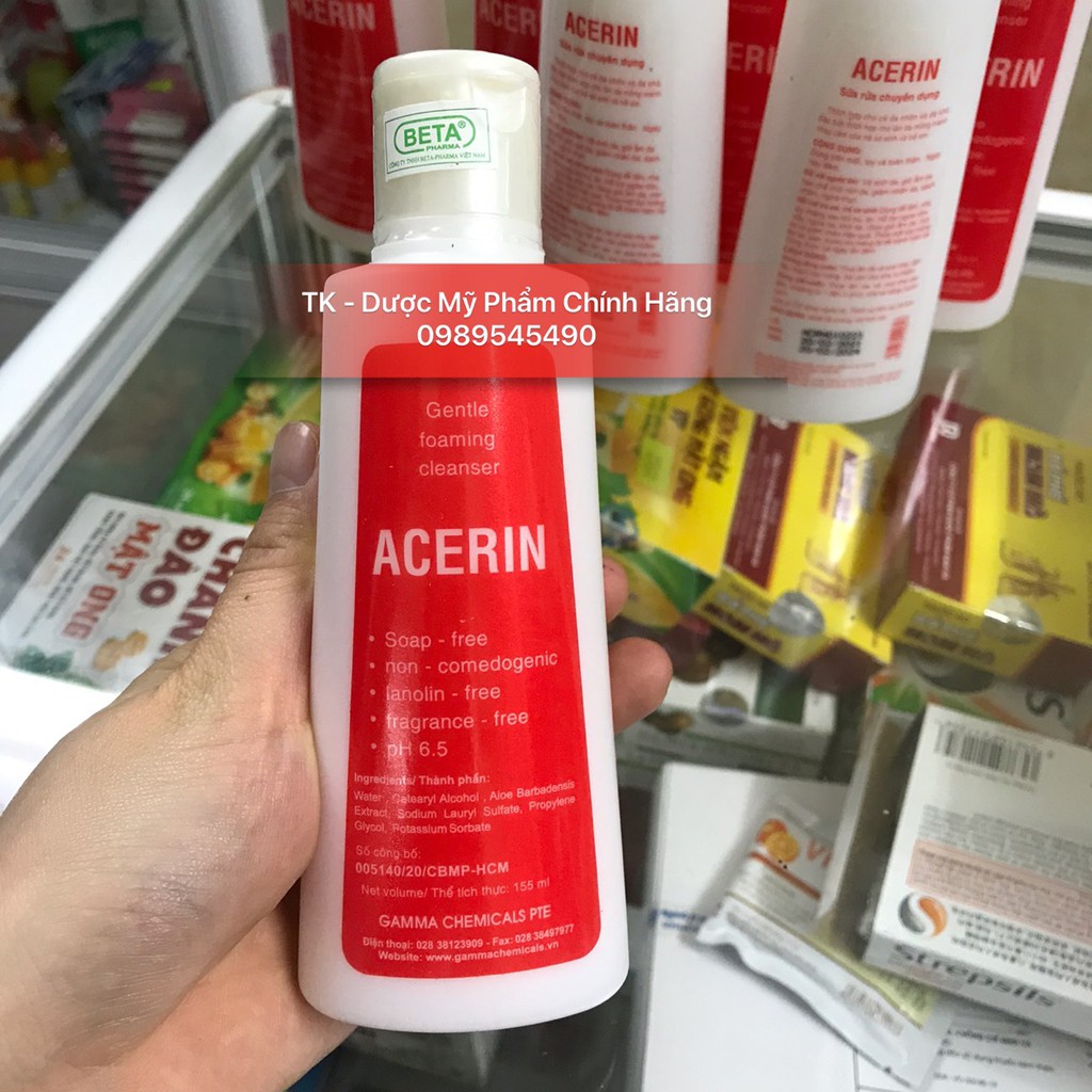 (CHÍNH HÃNG) Sữa Rửa Mặt ACERIN Dịu Nhẹ - 155ml | BigBuy360 - bigbuy360.vn
