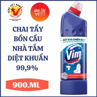 Nước tẩy bồn cầu vim diệt khuẩn - xanh biển