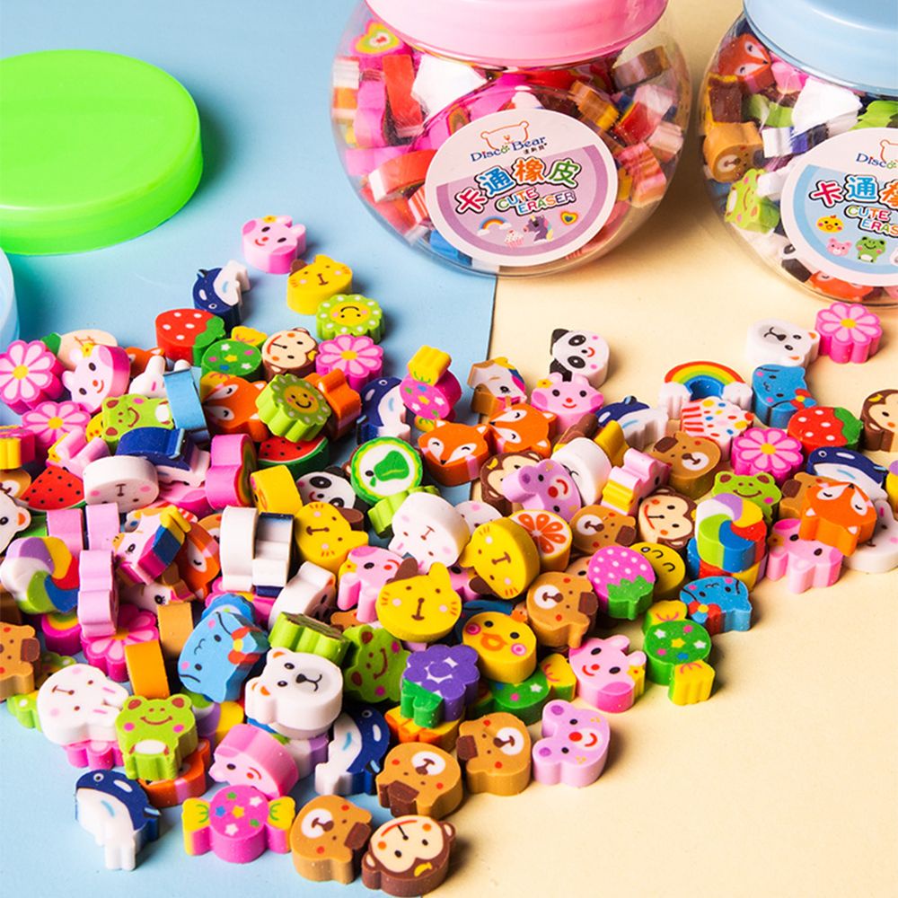 Set 50 gôm tẩy hình động vật hoạt hình sáng tạo cho trẻ em