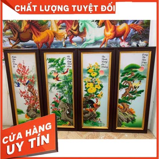 Tranh thêu Tay TÙNG CÚC TRÚC MAI 223046