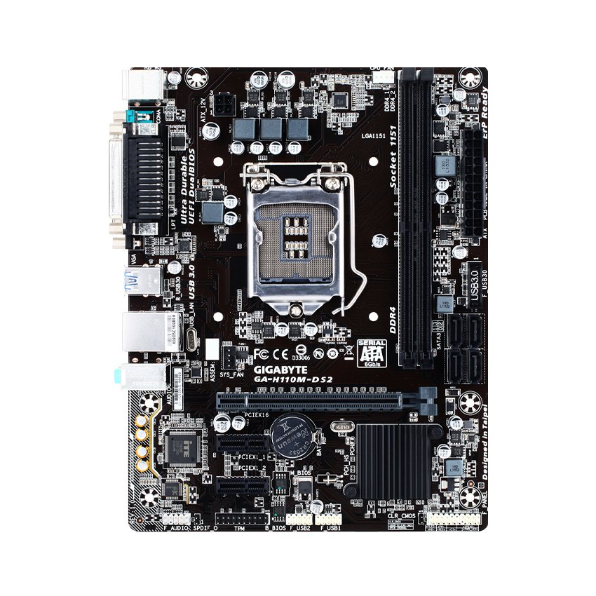 Mainboard H110 GIGABYTE GA-H110M-DS2 (2 Khe ram DDR4, Socket 1151) chính hãng