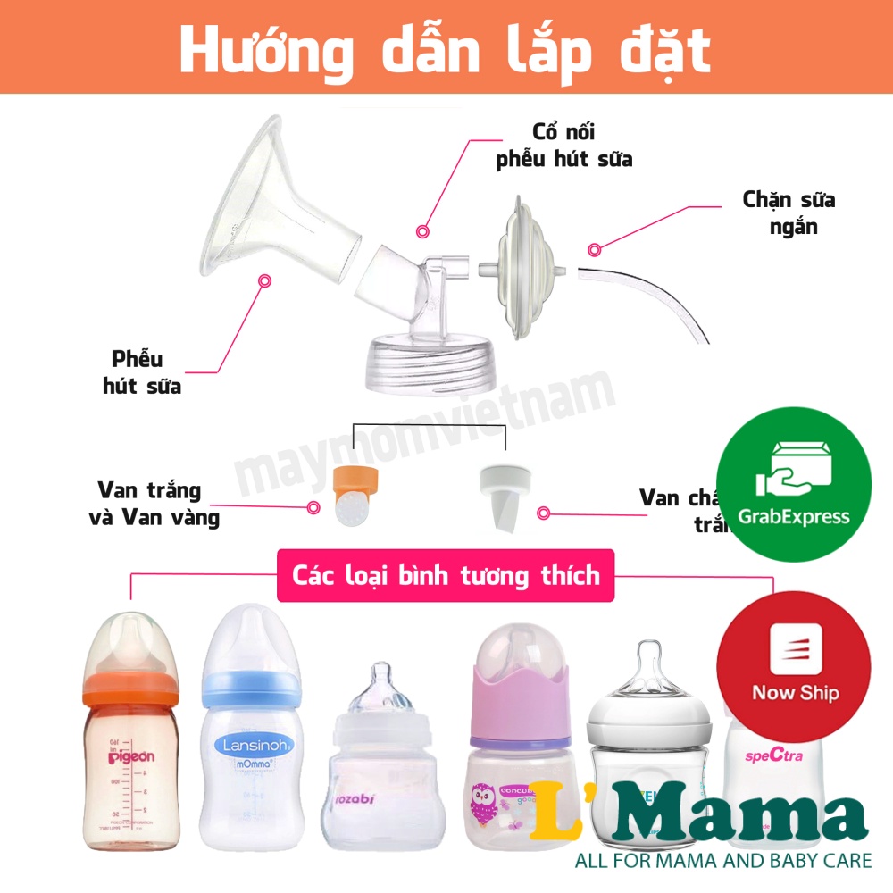 Phễu Hút Sữa Maymom Myfit Dùng Cho Các Loại Máy Hút Sữa Spectra, Avent, Medela, Pigeon... Size 13/15/17/19/21/27mm