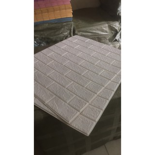 Set 20 miếng xốp dán tường màu trắng 4mm
