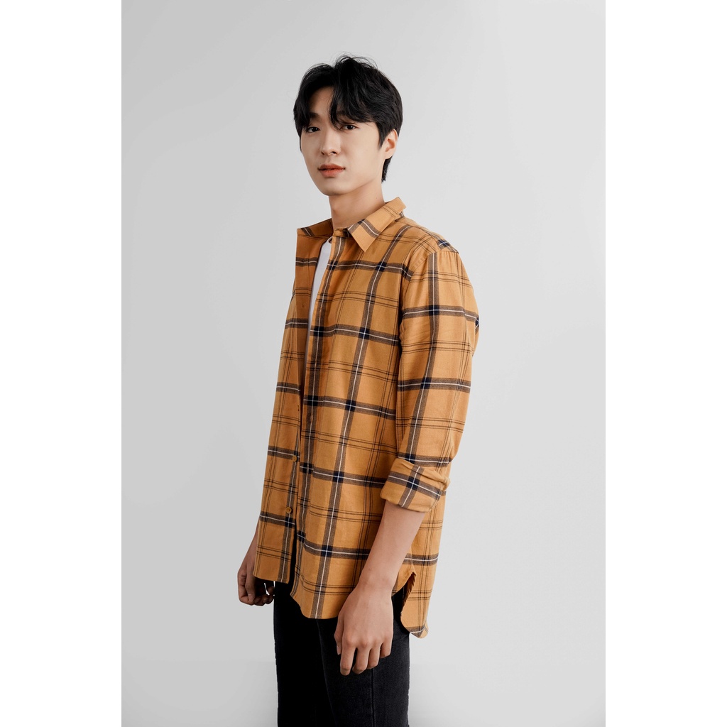 Áo Sơ Mi Nam Tay Dài Kẻ Caro Form Fitted - Routine 10F21SHL009