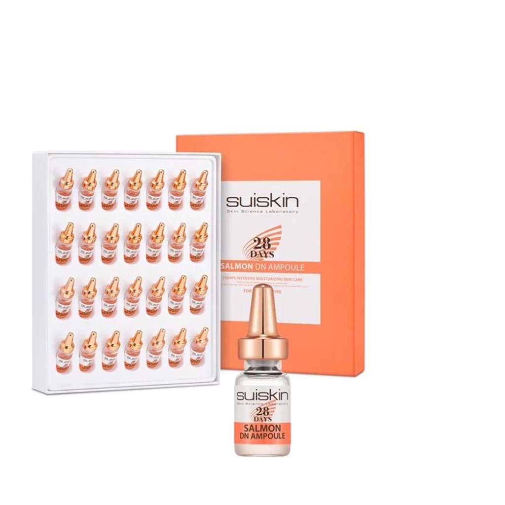 [ Ống lẻ ] Tinh chất Tế bào gốc từ DNA cá hồi phục hồi da sau 28 ngày Serum Suiskin Salmon DN Ampoule 28 days 2ml