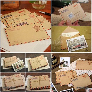 Set 10 Phong Bì mini In Họa Tiết Dễ Thương Phong Cách vintage