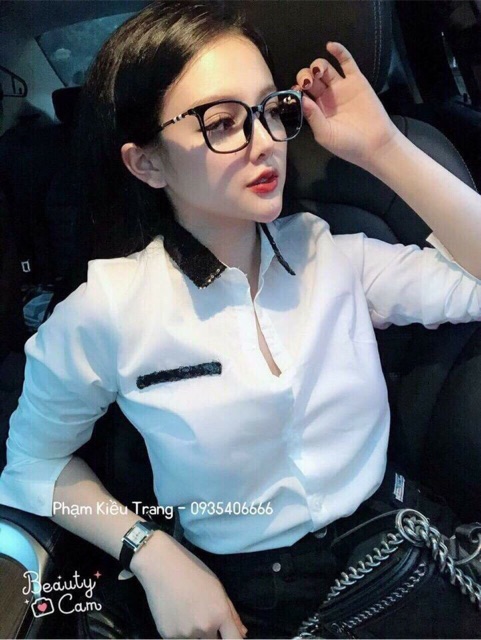 Áo sơ mi phối kim xa cổ - mua hóa đơn trên 300k được tặng 1 phần quà từ shop CAROTSHOP | BigBuy360 - bigbuy360.vn