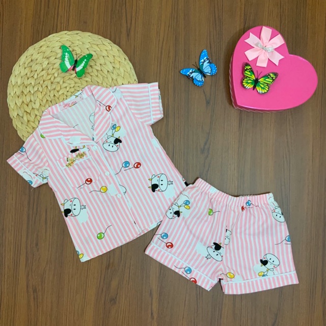 Bộ đùi Pijama Kate thái xinh xắn cho bé gái size nhí (10-28k) - Hirokids