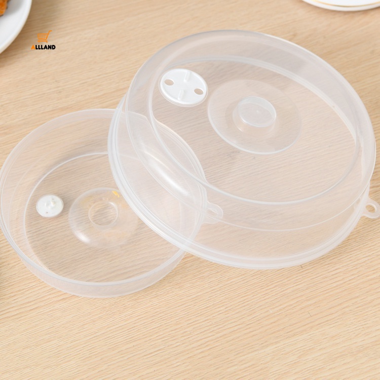 Vỏ bọc lò vi sóng hình tròn trong suốt chống dầu bằng nhựa thông dụng