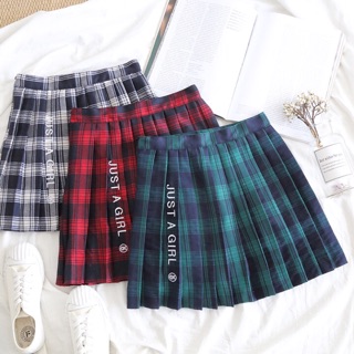 Chân váy caro xếp ly ulzzang(kèm hình thật shop chụp)